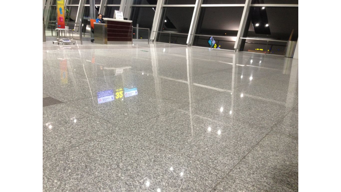 polished terrazzo floor restoration