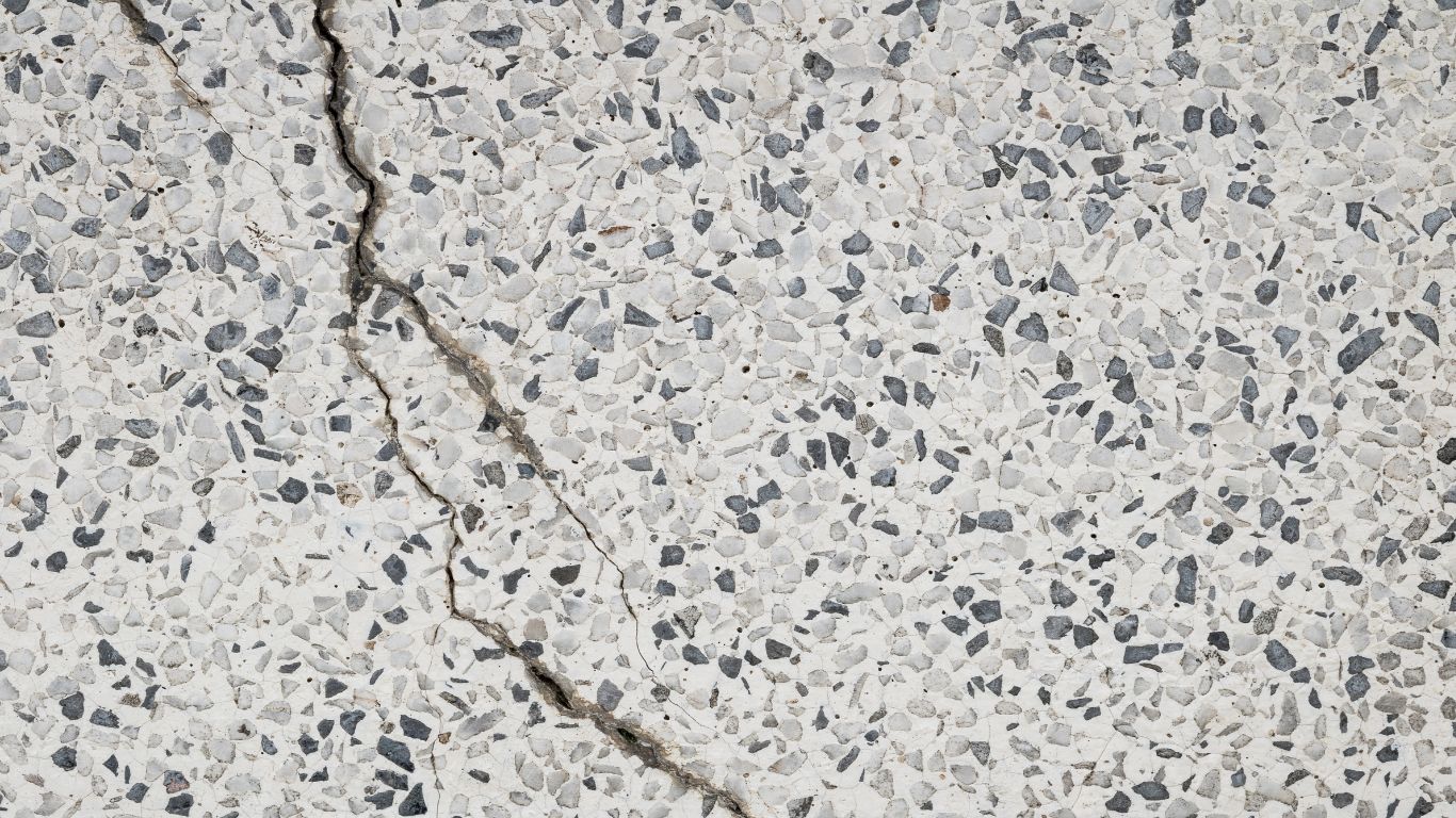 dull and cracked terrazzo floor that needs terrazzo grinding